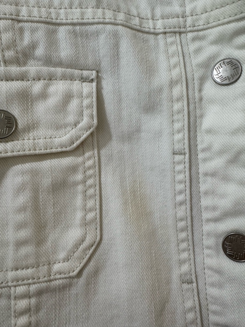 J Jill Women's Classic White Denim Jacket - Picture 2 of 4
